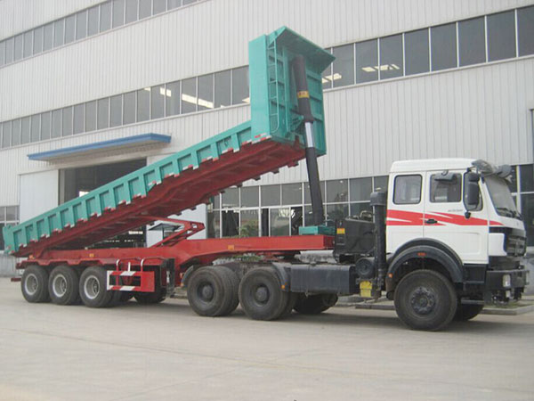 平板自卸半掛車(chē)廠家